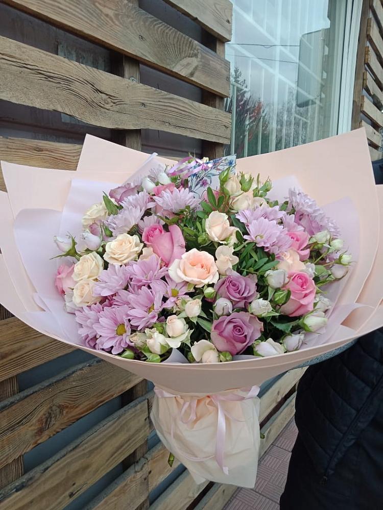 Букет цветов из: Розы и Хризантемы в Рузе