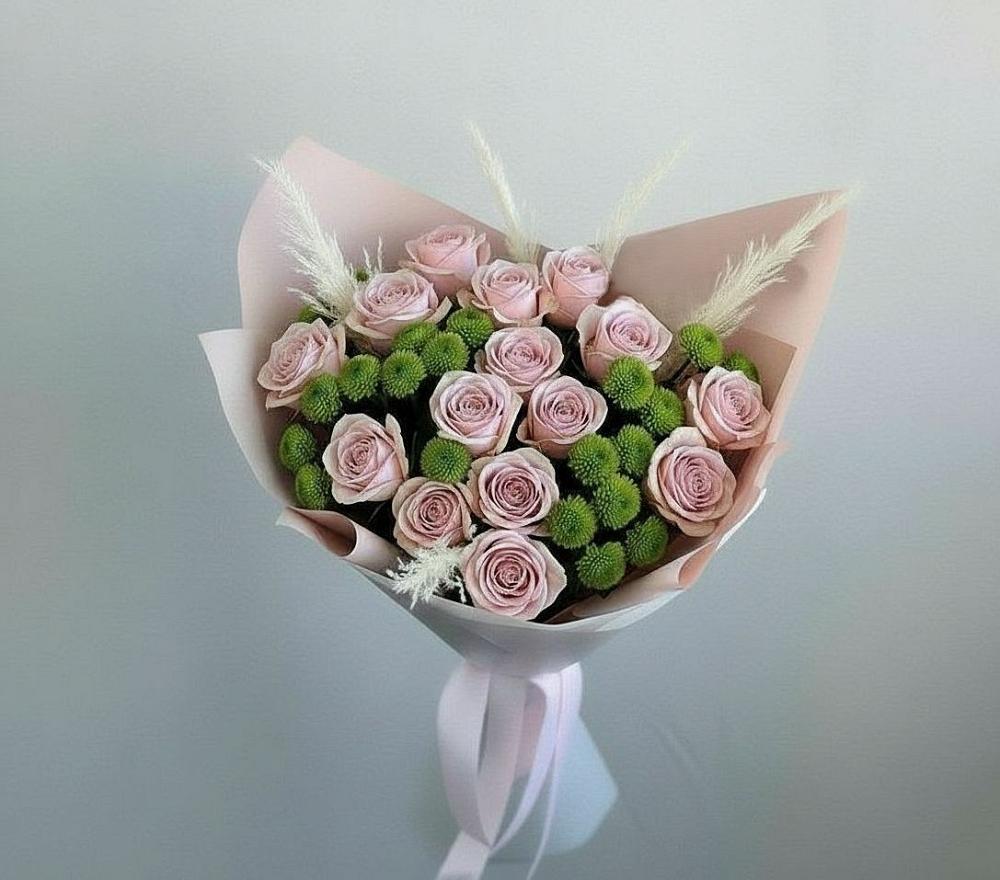 Букет цветов из: Розы и Хризантемы в Рузе