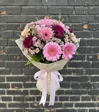Букет цветов из:  Герберы и Хризантемы в Рузе