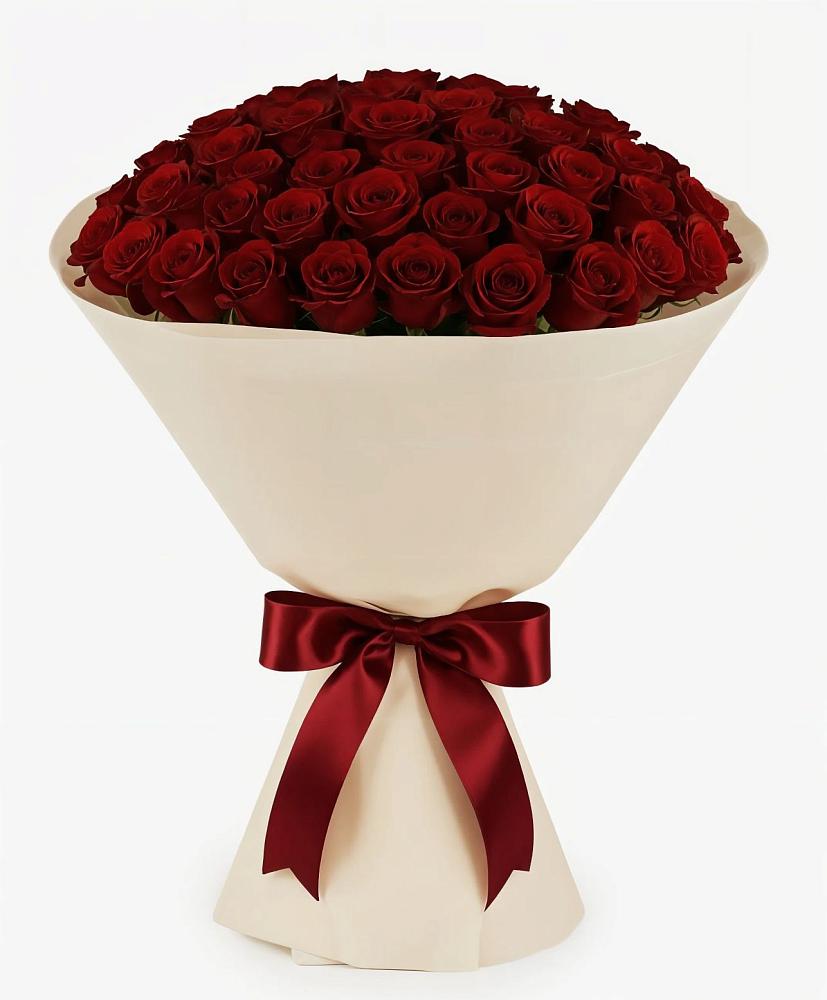 Букет 101 Бордовая роза Блэк Бакарра в Рузе